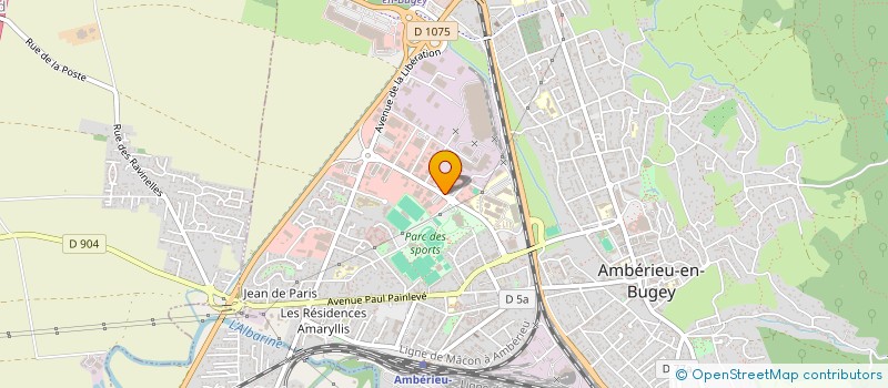 localisation de l'entreprise MADAME ROLANDE BRUSCOLINI  AMBERIEU-EN-BUGEY