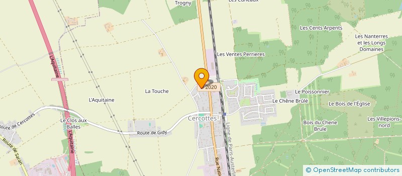 localisation de l'entreprise MADAME ROLANDE CADORET à CERCOTTES