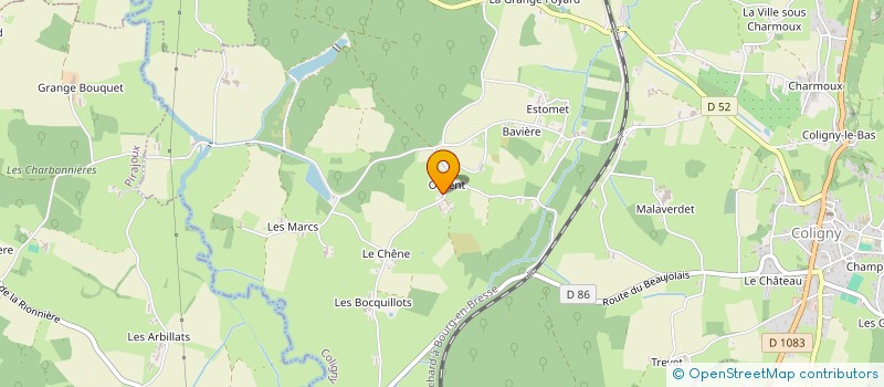 localisation de l'entreprise MADAME ROLANDE DARNAND  COLIGNY