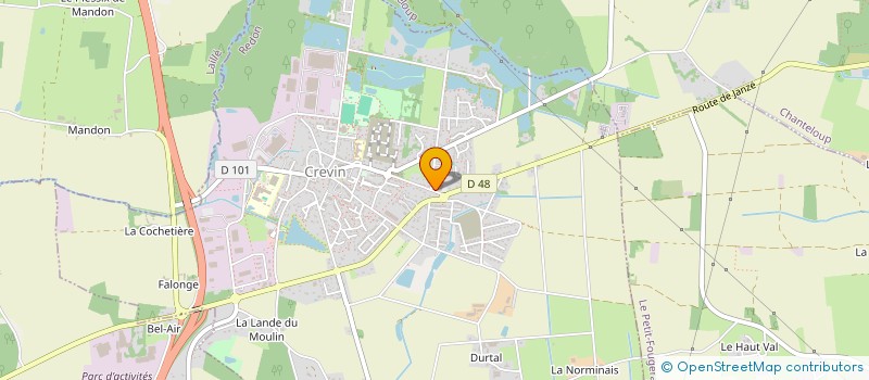 localisation de l'entreprise MADAME ROLANDE DENIS  CREVIN