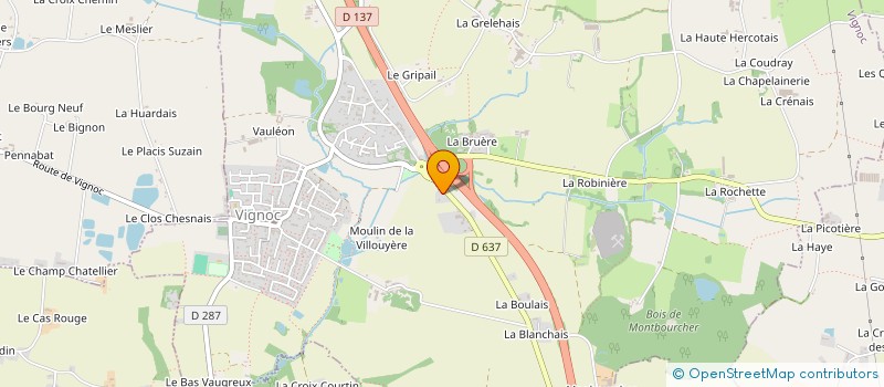 localisation de l'entreprise MADAME ROLANDE LAVOQUET  VIGNOC