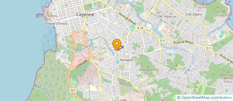 localisation de l'entreprise MADAME ROLANDE PINEL  CAYENNE