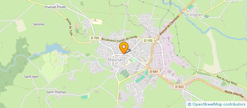 localisation de l'entreprise MADAME ROLANDE SERRE à MAURIAC