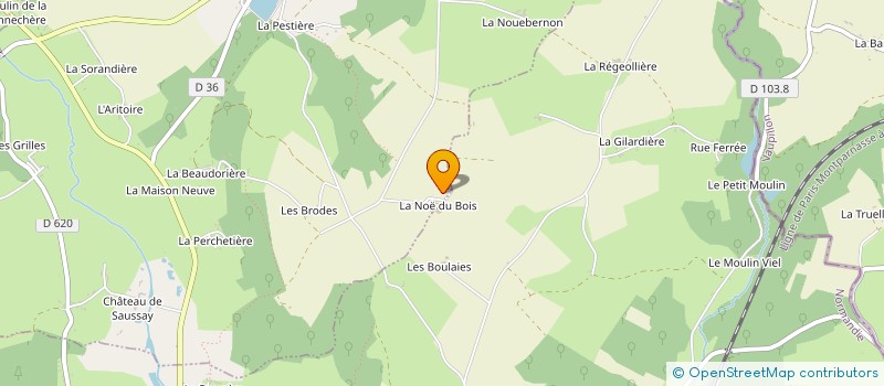 localisation de l'entreprise MADAME ROLANDE TAFFOREAU à LA MADELEINE-BOUVET