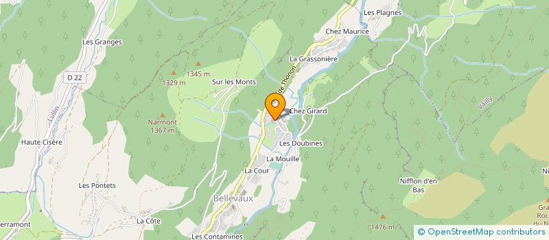 localisation de l'entreprise MADAME ROLLANDE PASQUIER à BELLEVAUX