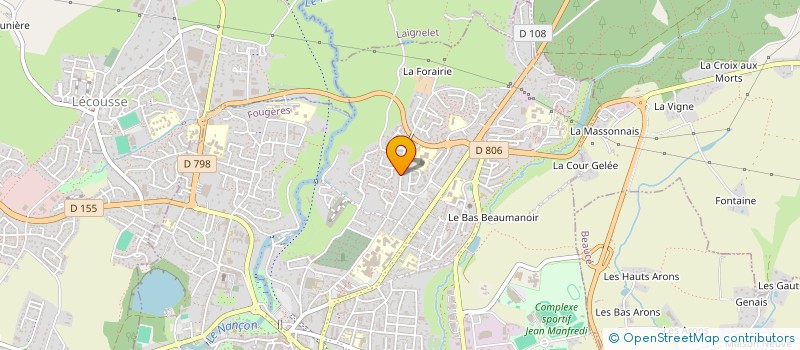 localisation de l'entreprise MADAME ROMAINE PICHARD  FOUGERES