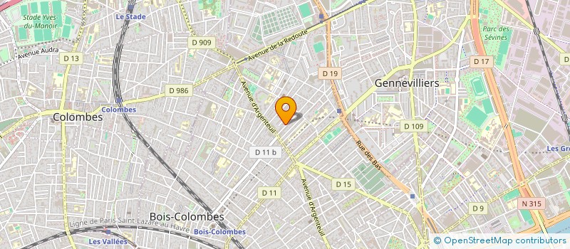 localisation de l'entreprise MADAME ROMANCE HODONOU  ASNIERES-SUR-SEINE