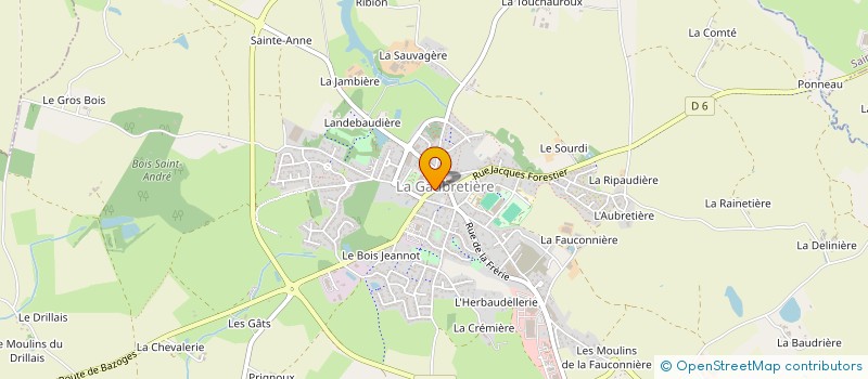 localisation de l'entreprise MADAME ROMANE AUGEREAU  LA GAUBRETIERE