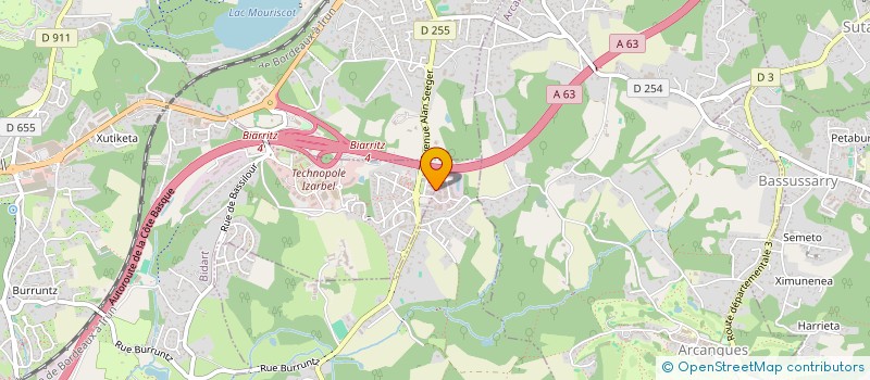 localisation de l'entreprise MADAME ROMANE BOSSARD  BIDART