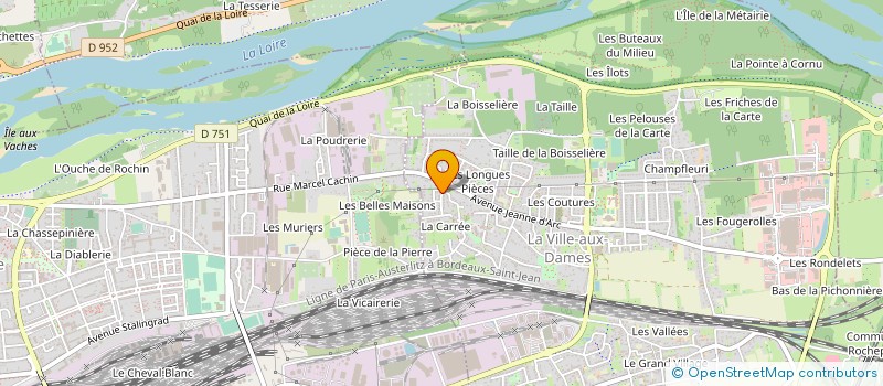 localisation de l'entreprise MADAME ROMANE BOURREAU  LA VILLE-AUX-DAMES