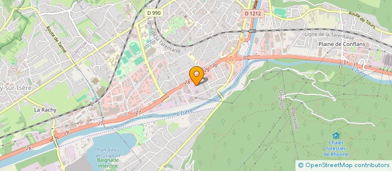 localisation de l'entreprise MADAME ROMANE CLEMENT  ALBERTVILLE