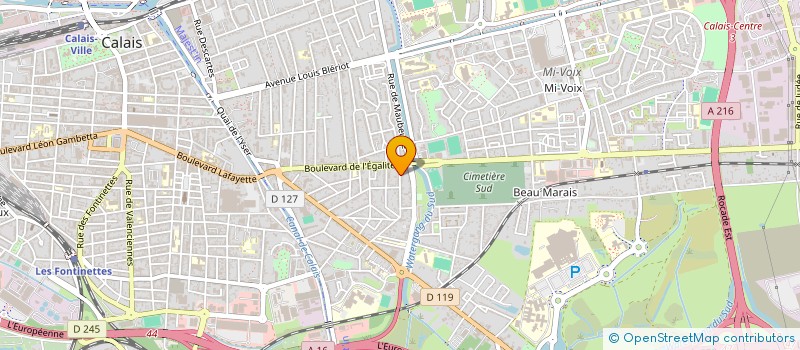 localisation de l'entreprise MADAME ROMANE DARRE  CALAIS