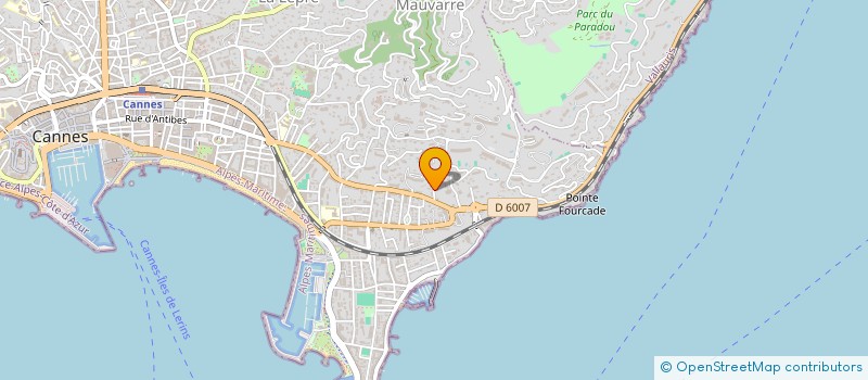 localisation de l'entreprise MADAME ROMANE DUPUY à CANNES