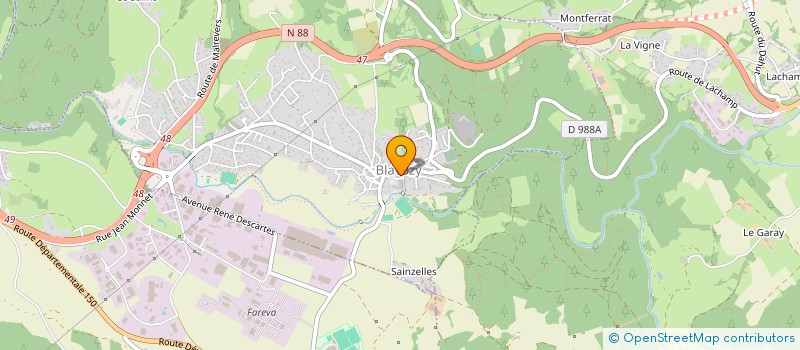 localisation de l'entreprise MADAME ROMANE FRAISSE  BLAVOZY