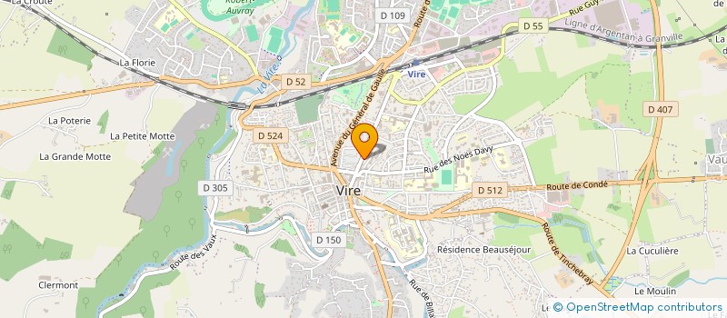 localisation de l'entreprise MADAME ROMANE GEOFFROY  VIRE NORMANDIE