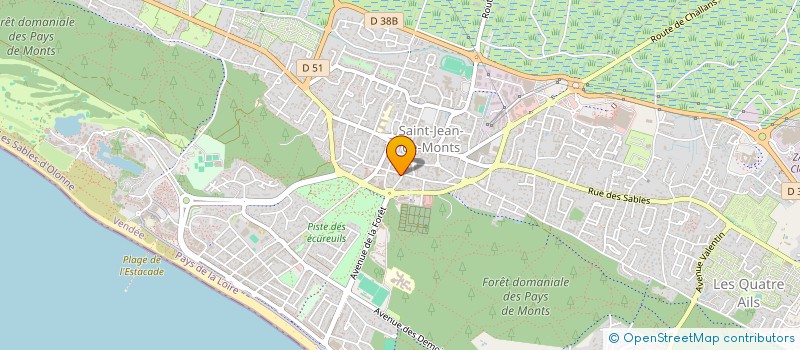 localisation de l'entreprise MADAME ROMANE GODOF  SAINT-JEAN-DE-MONTS