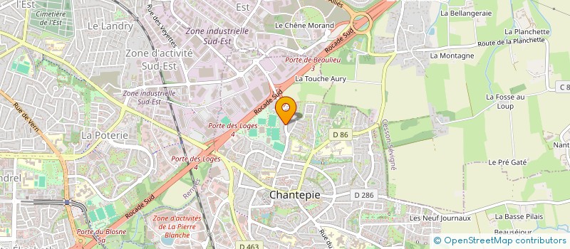 localisation de l'entreprise MADAME ROMANE JAFFRE  CHANTEPIE