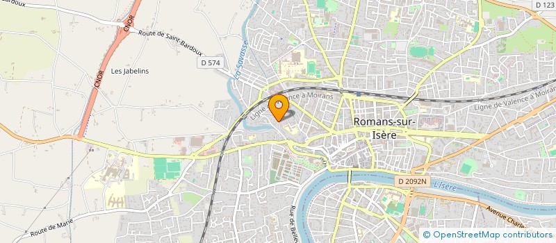 localisation de l'entreprise MADAME ROMANE KELOGLANIAN  ROMANS-SUR-ISERE