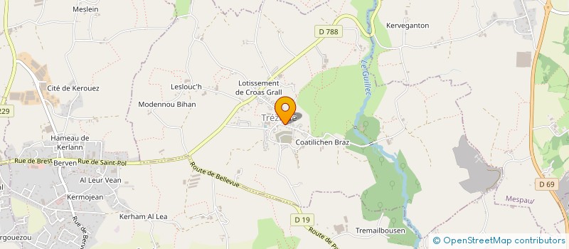 localisation de l'entreprise MADAME ROMANE LE ROUX  TREZILIDE