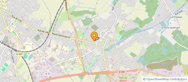 localisation de l'entreprise MADAME ROMANE MAIRESSE  BEUVRY