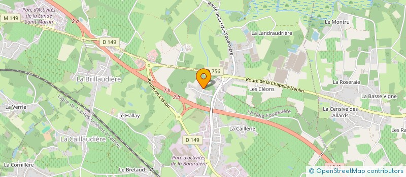 localisation de l'entreprise MADAME ROMANE MICHAUD  LA HAIE-FOUASSIERE