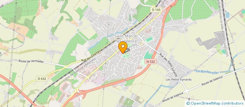 localisation de l'entreprise MADAME ROMANE PAPET  SAINT-MARCEL-LES-VALENCE