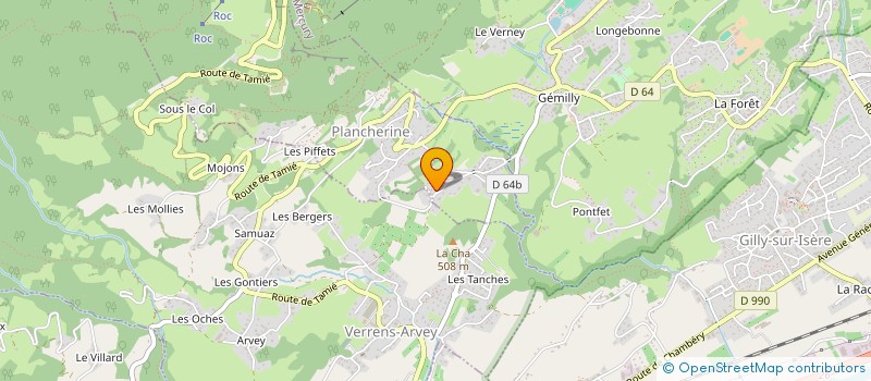 localisation de l'entreprise MADAME ROMANE PEYRAZAT  PLANCHERINE