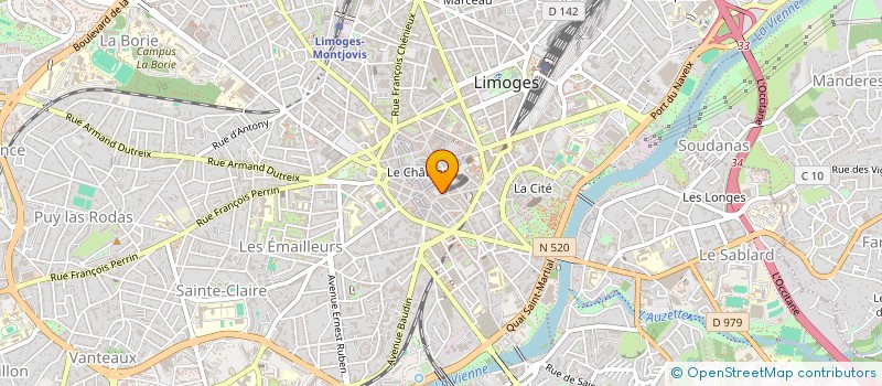 localisation de l'entreprise MADAME ROMANE PRESINAT  LIMOGES