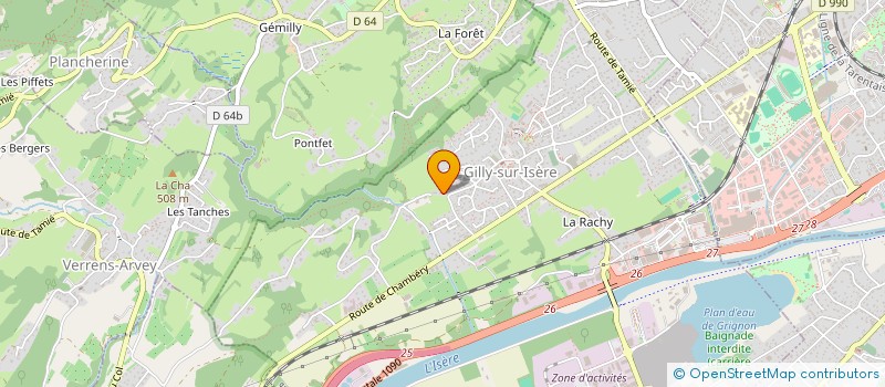 localisation de l'entreprise MADAME ROMANE VACHERIE  GILLY-SUR-ISERE