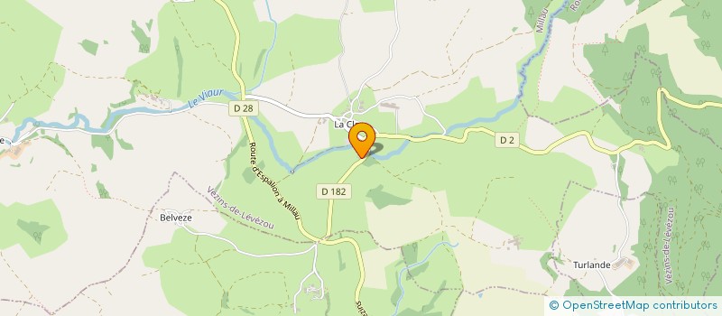 localisation de l'entreprise MADAME ROMANE VIALA  VEZINS-DE-LEVEZOU