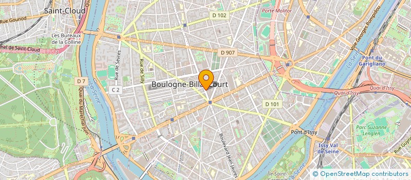 localisation de l'entreprise MADAME ROMY PONCELET  BOULOGNE-BILLANCOURT