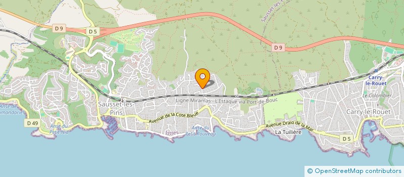 localisation de l'entreprise MADAME ROSA MARIA ALLEGRETTI  SAUSSET-LES-PINS