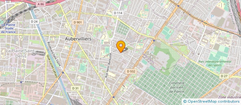 localisation de l'entreprise MADAME ROSA RODRIGUEZ à AUBERVILLIERS