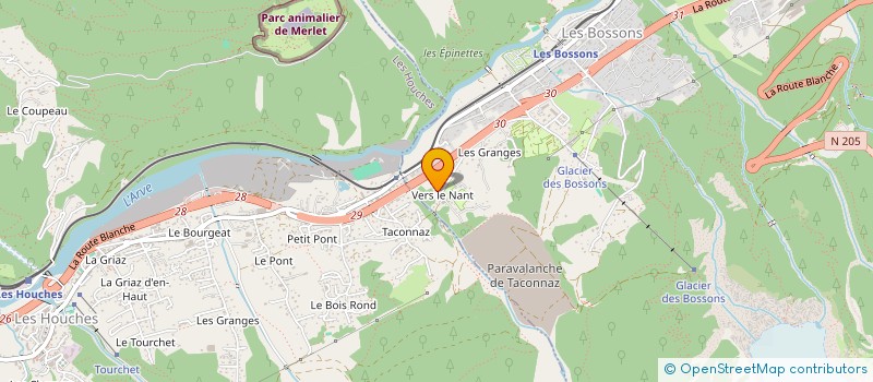 localisation de l'entreprise MADAME ROSALYNNE JAEGER  CHAMONIX-MONT-BLANC