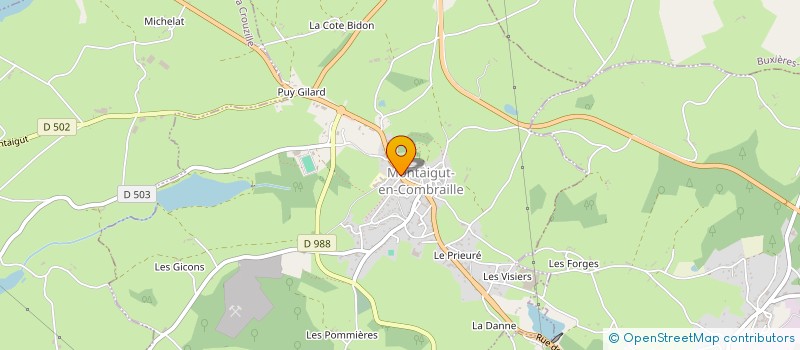 localisation de l'entreprise MADAME ROSE BAILON à MONTAIGUT-EN-COMBRAILLE