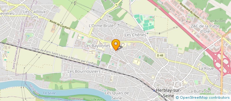 localisation de l'entreprise MADAME ROSE GUERLINE THERVILUS  HERBLAY-SUR-SEINE