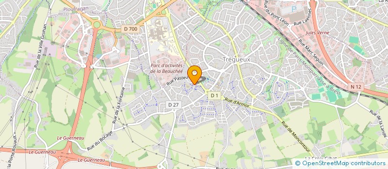 localisation de l'entreprise MADAME ROSE-HELENE AYMARD  TREGUEUX