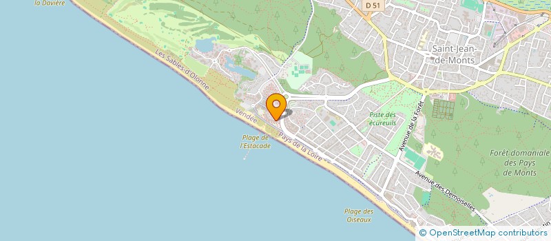 localisation de l'entreprise MADAME ROSE-LYS GAGNERE  SAINT-JEAN-DE-MONTS