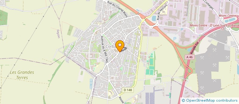 localisation de l'entreprise MADAME ROSE-MARIE DJAFFRI à CORBAS