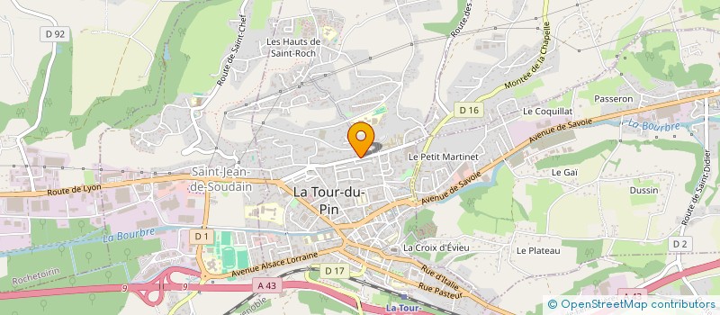 localisation de l'entreprise MADAME ROSE MARIE GRANGIER CHABERT MOREAU FINET  LA TOUR-DU-PIN