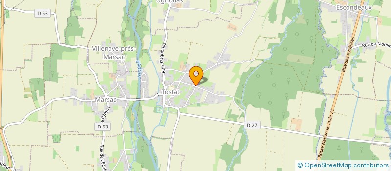 localisation de l'entreprise MADAME ROSE MARIE LACAZE  TOSTAT