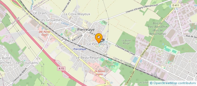 localisation de l'entreprise MADAME ROSE MARIE MARTIN  PIERRELAYE