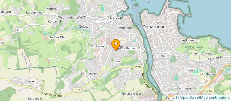 localisation de l'entreprise MADAME ROSE-MARIE OLLIVAUX  DOUARNENEZ