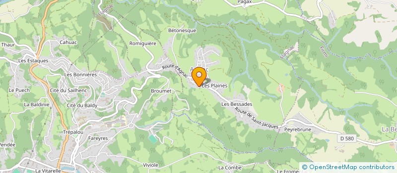 localisation de l'entreprise MADAME ROSE MARIE REYNIER  FLAGNAC