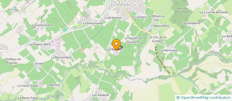 localisation de l'entreprise MADAME ROSELINE BESNIER à LE LANDREAU