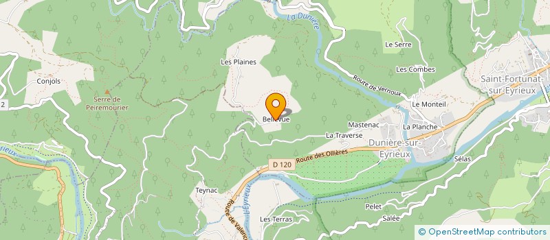 localisation de l'entreprise MADAME ROSELINE CHANGEAT à DUNIERE-SUR-EYRIEUX
