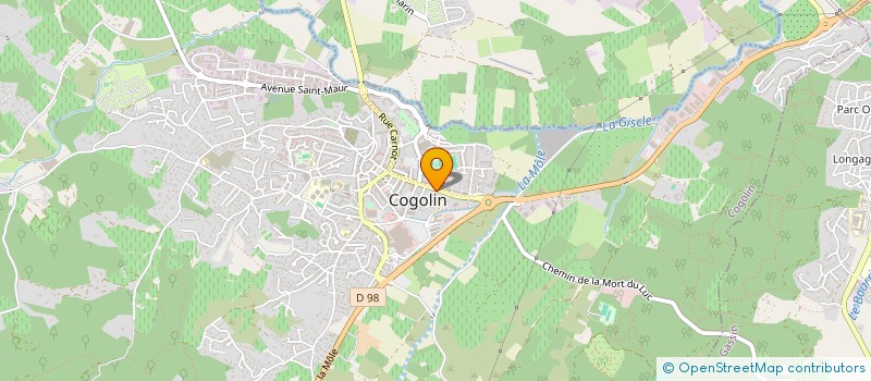 localisation de l'entreprise MADAME ROSELINE COURRIEU  COGOLIN