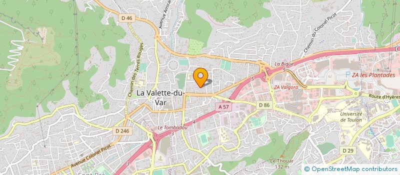 localisation de l'entreprise MADAME ROSELINE CROLARD à LA VALETTE-DU-VAR