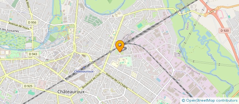 localisation de l'entreprise MADAME ROSELINE DESIRE à CHATEAUROUX