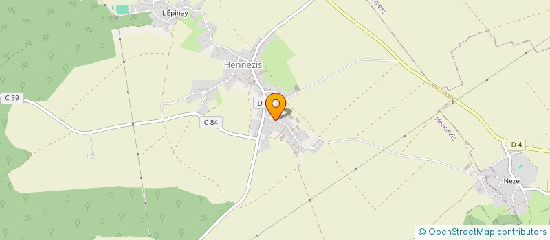 localisation de l'entreprise MADAME ROSELINE DULOIR à HENNEZIS